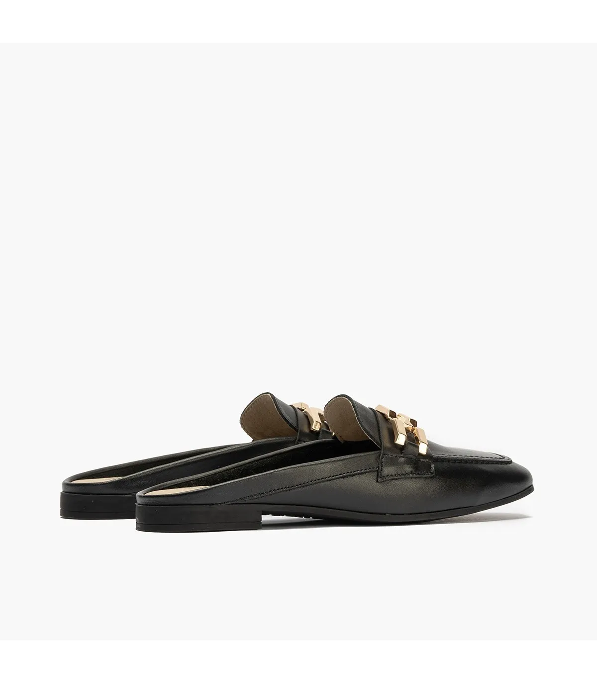 Mocasines de mujer zueco estilo mule con adorno y tacón baj