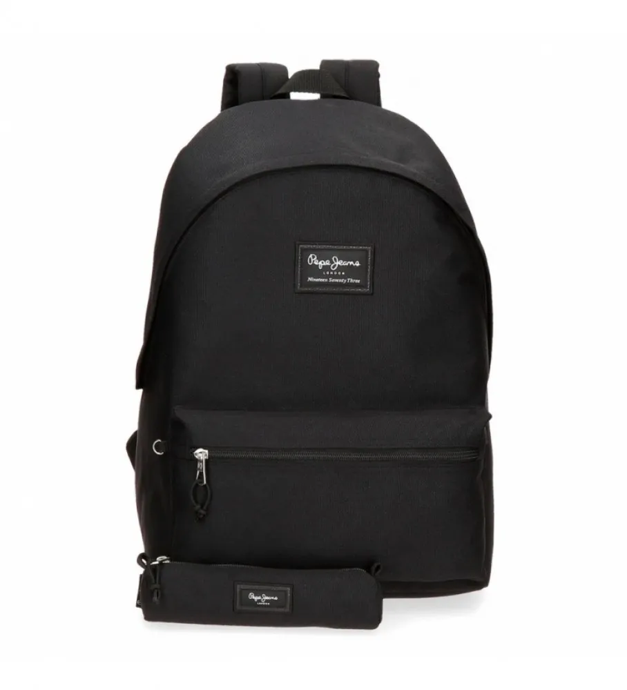 MOCHILA ARIS + ESTUCHE NEGRO 31X44X17.5CM