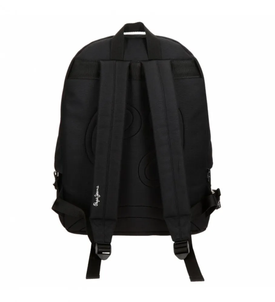 MOCHILA ARIS + ESTUCHE NEGRO 31X44X17.5CM