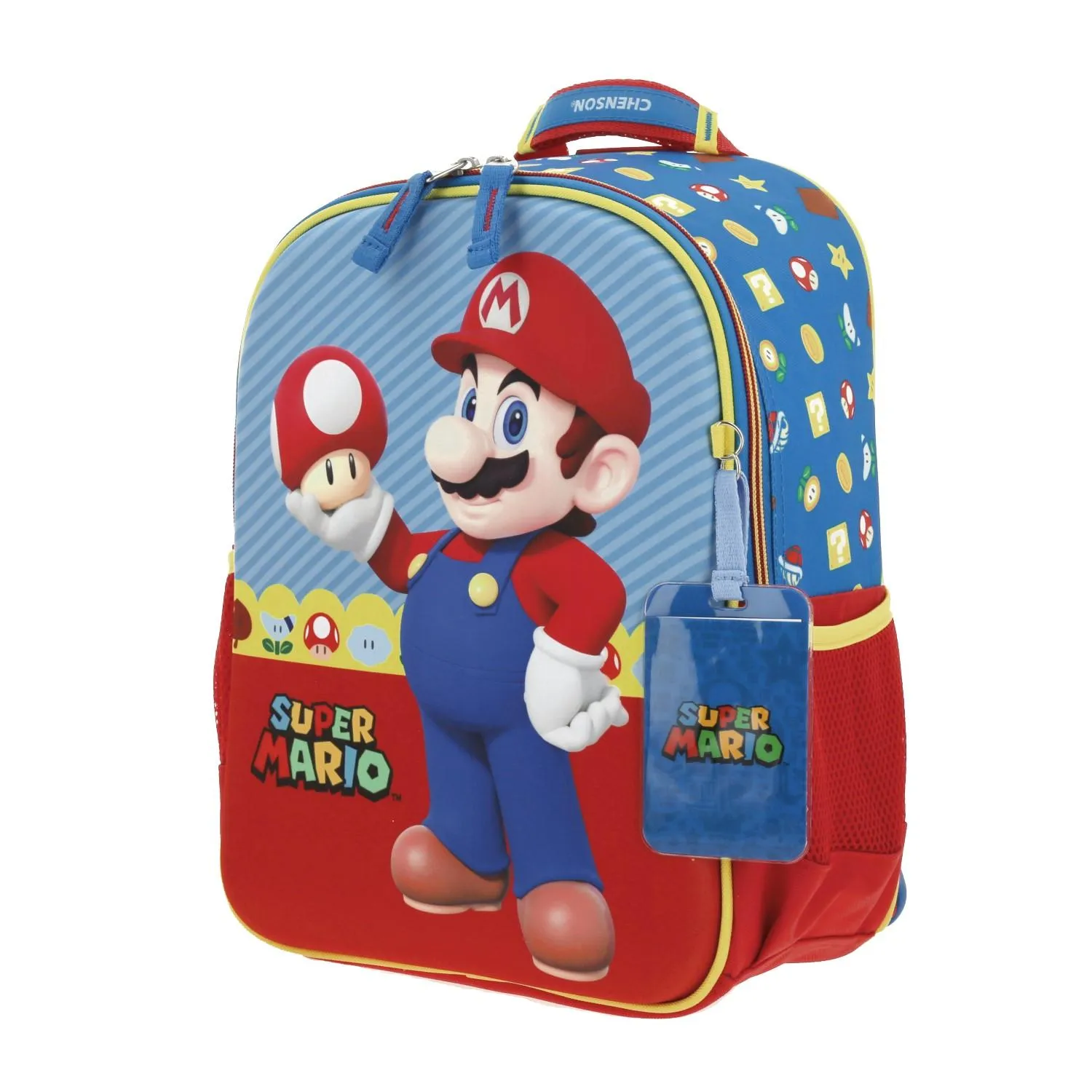 Mochila Azul Mario Bros Para Nio Chenson Mush