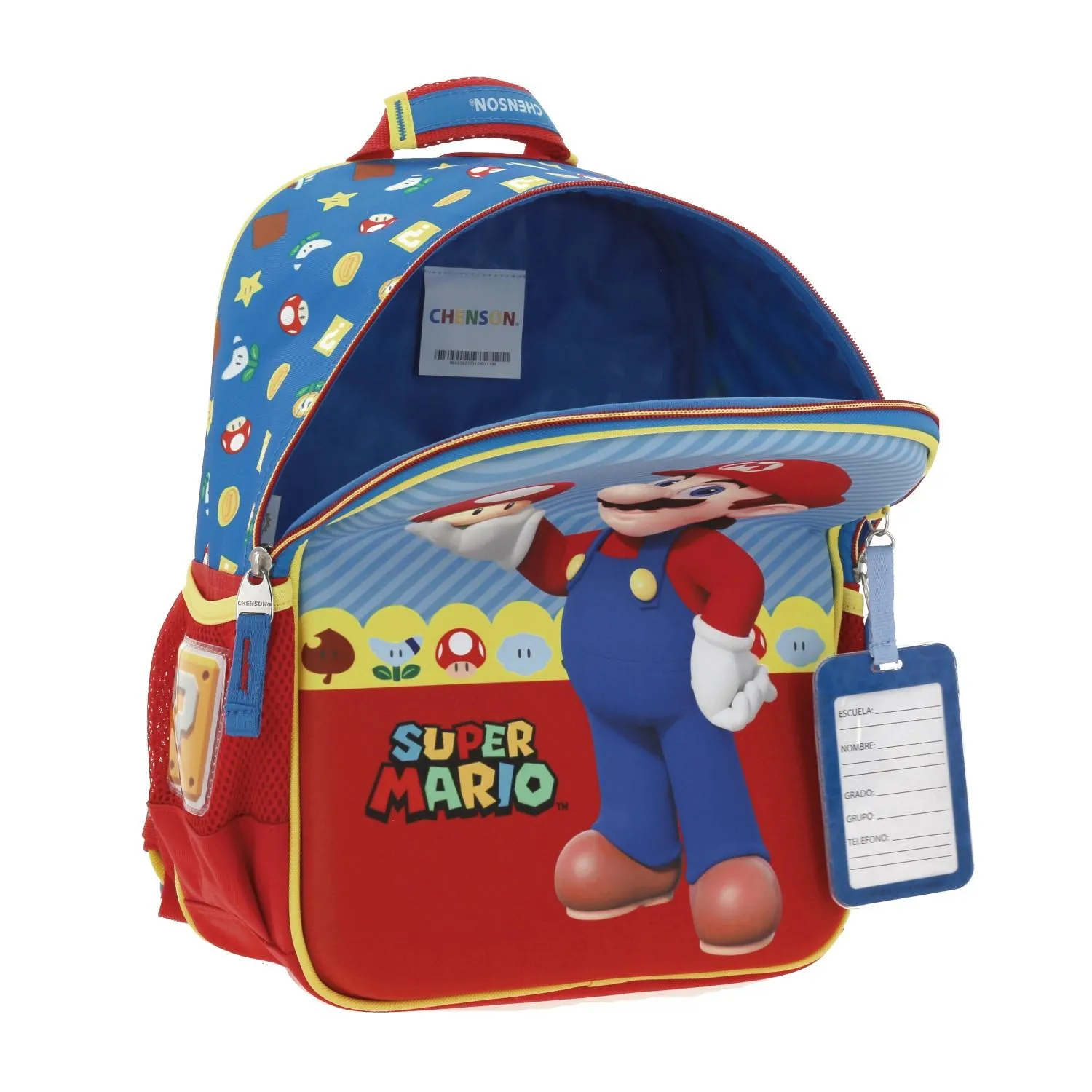 Mochila Azul Mario Bros Para Nio Chenson Mush