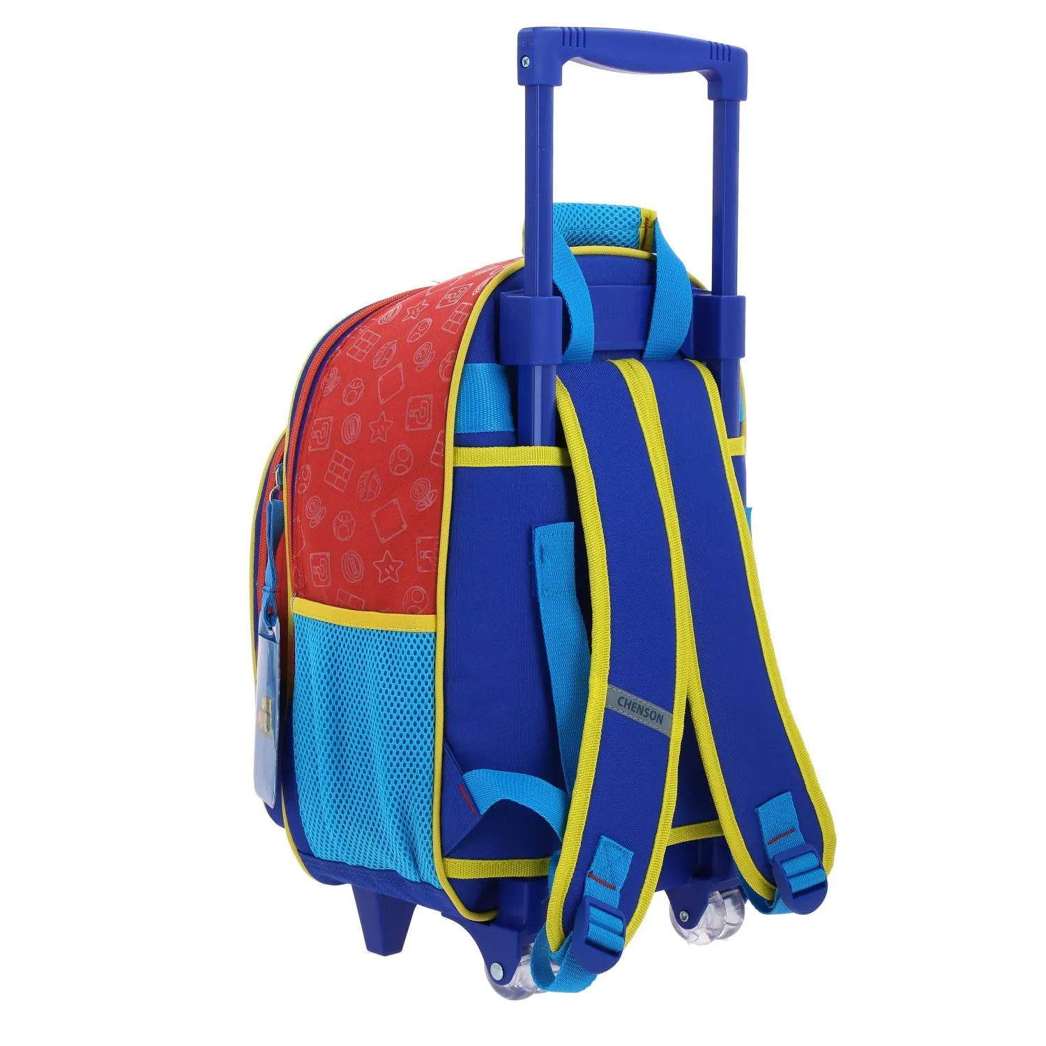Mochila Con Ruedas Chica Roja Para Nio Chenson Mario Bros Rojo Squat