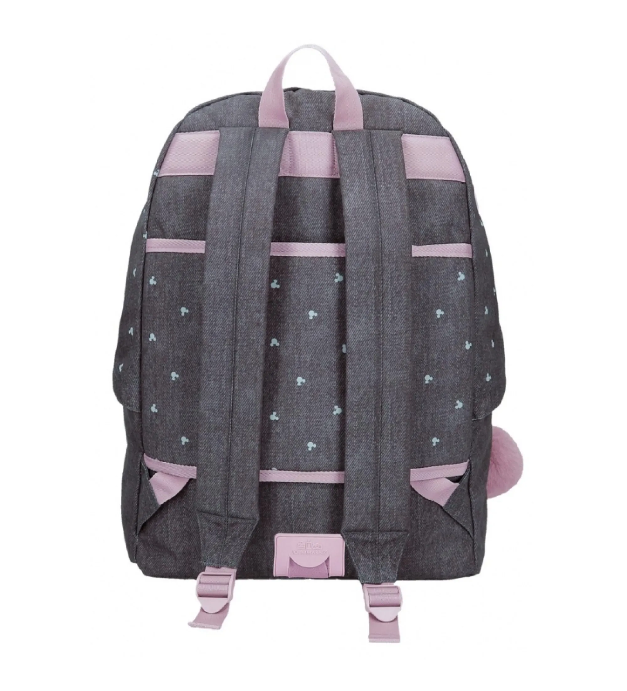 Mochila escolar Mickey studs con portaordenador adaptable a carro antracita