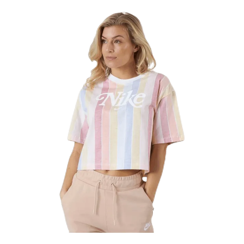 Nike Nsw Retro Femme Top Ss Aop White