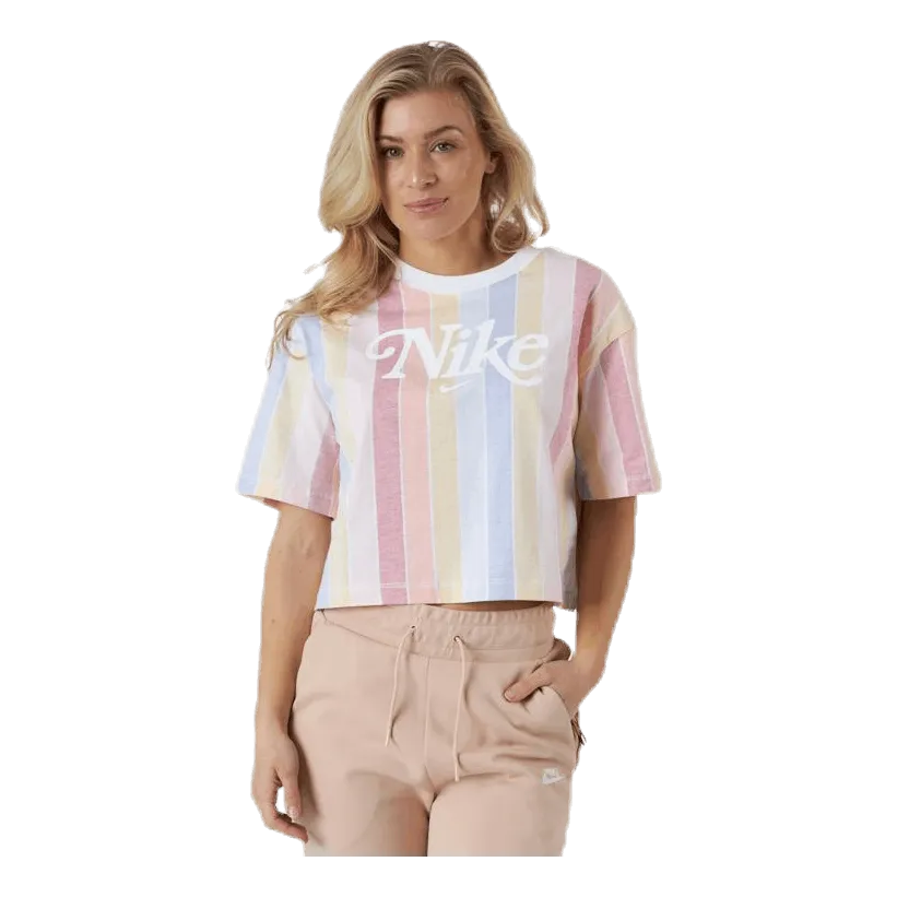 Nike Nsw Retro Femme Top Ss Aop White