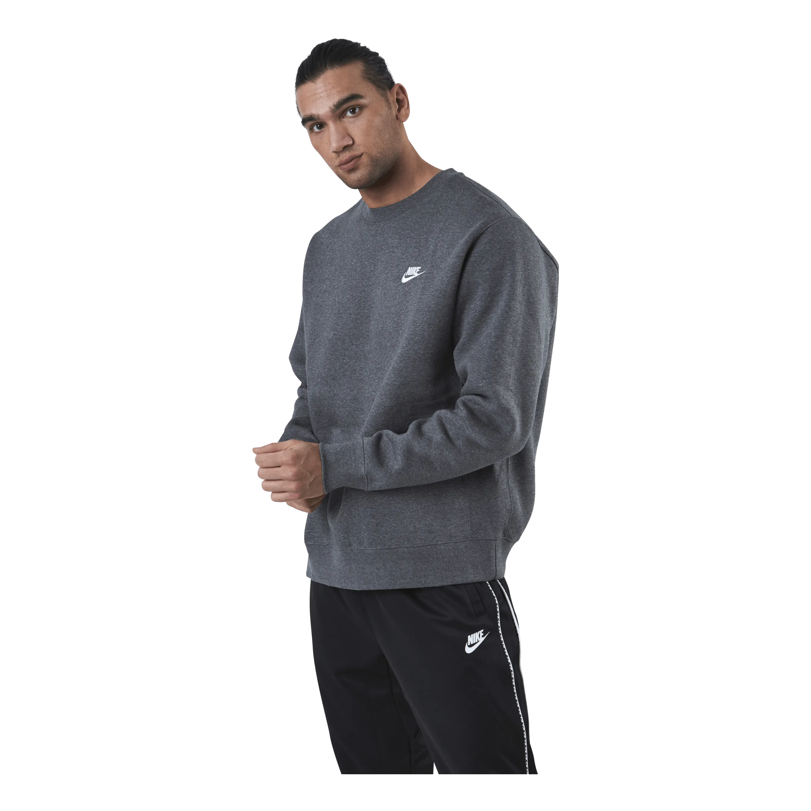Nike Sportswear Club Fleece Crew CHARCOAL HEATHR/WHITE