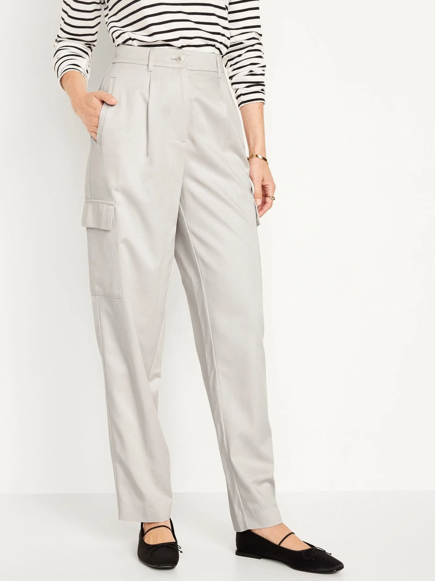 OLD NAVY Pantalón Tiro Alto Cargo Old Navy Mujer