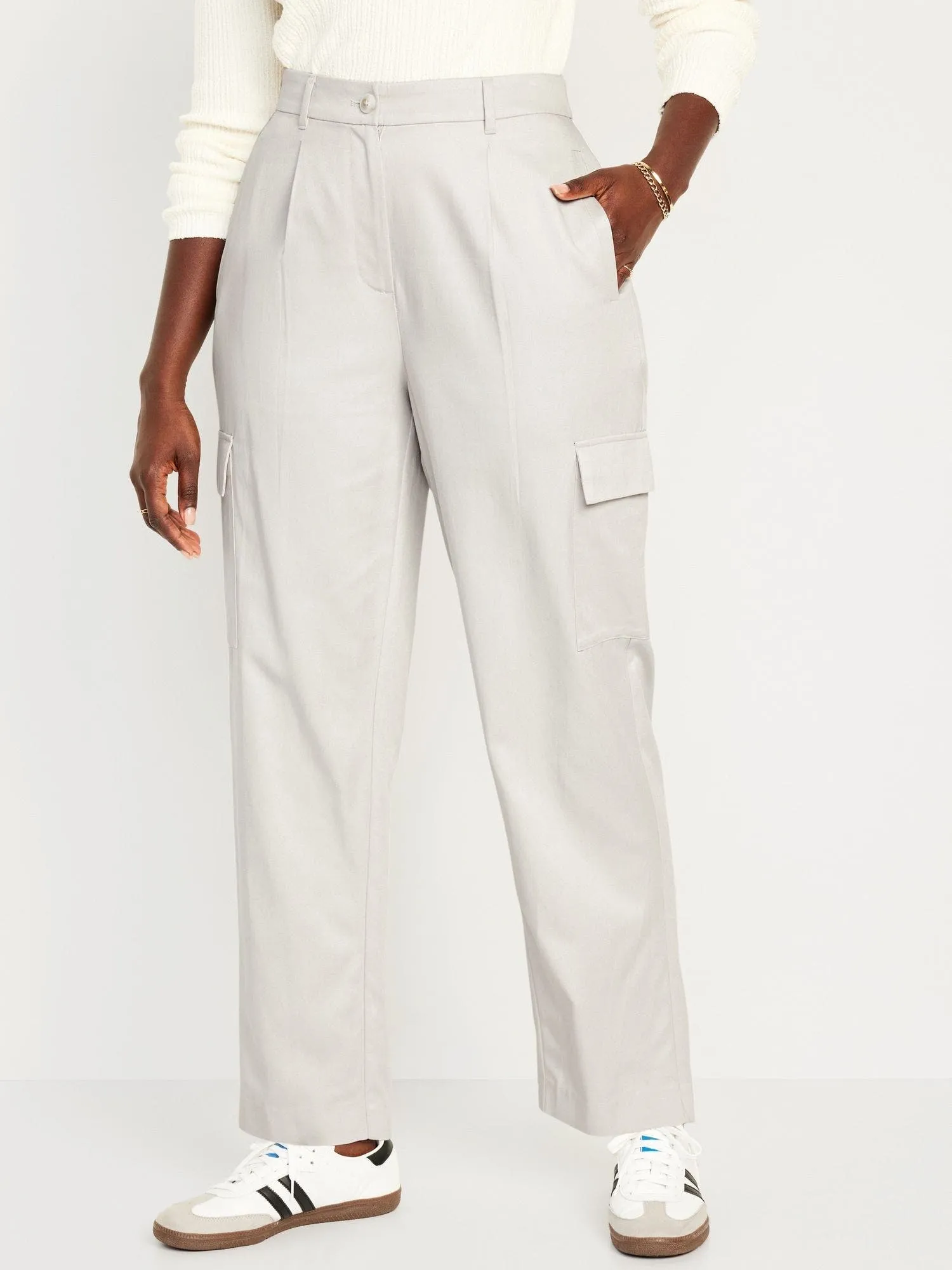 OLD NAVY Pantalón Tiro Alto Cargo Old Navy Mujer