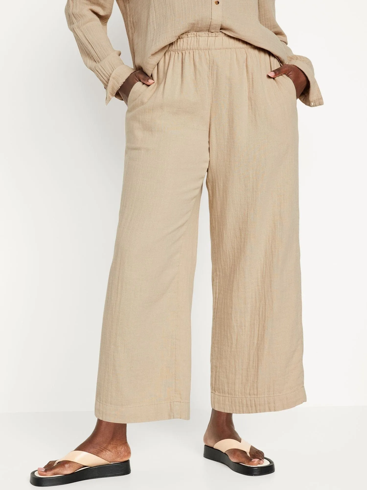 OLD NAVY PANTALóN TIRO ALTO PULLON OLD NAVY MUJER