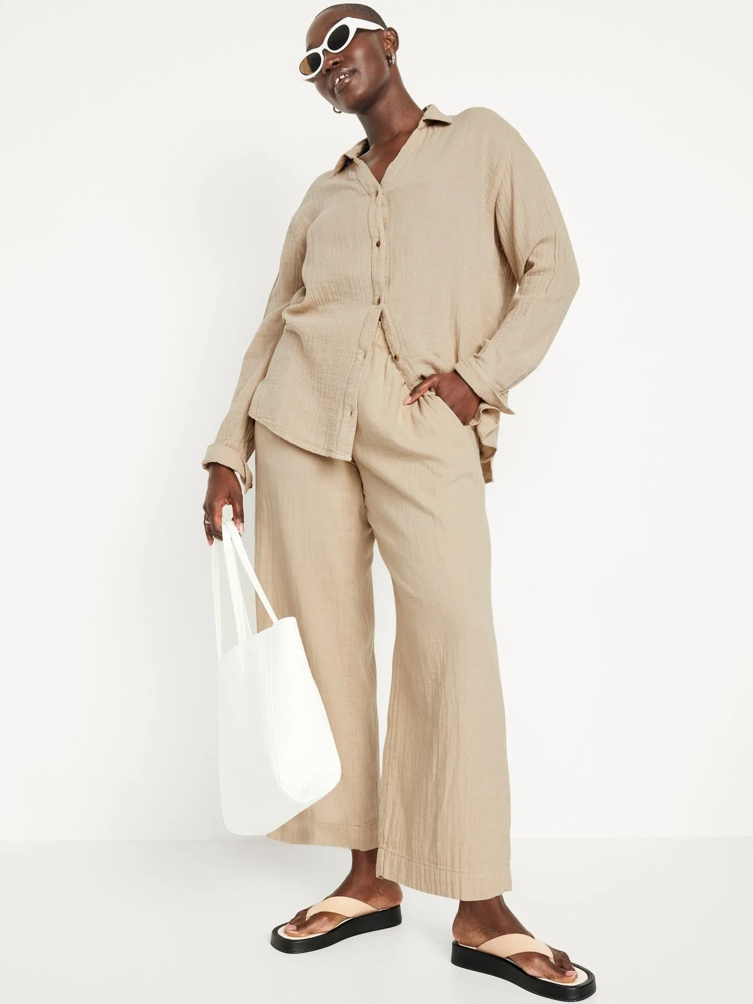 OLD NAVY PANTALóN TIRO ALTO PULLON OLD NAVY MUJER