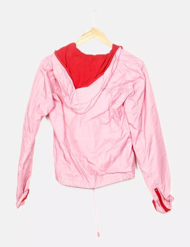 ONLY Impermeable rosa capucha