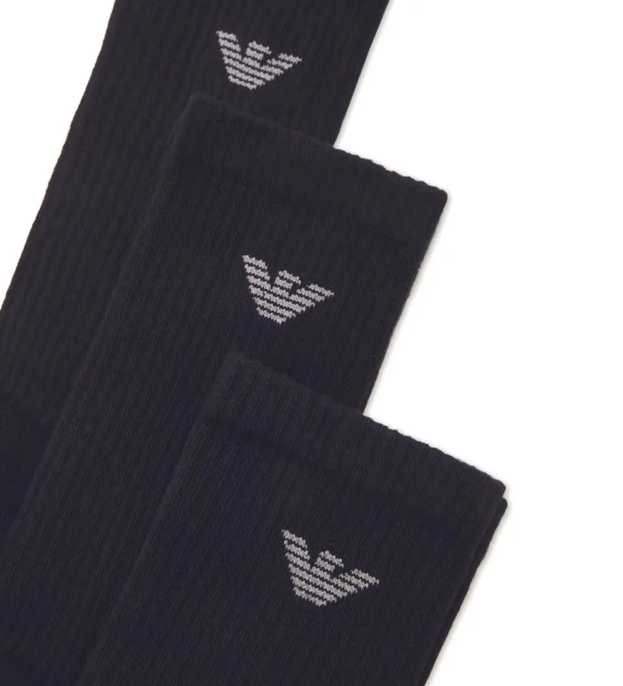 Pack de 3 calcetines cortos marino