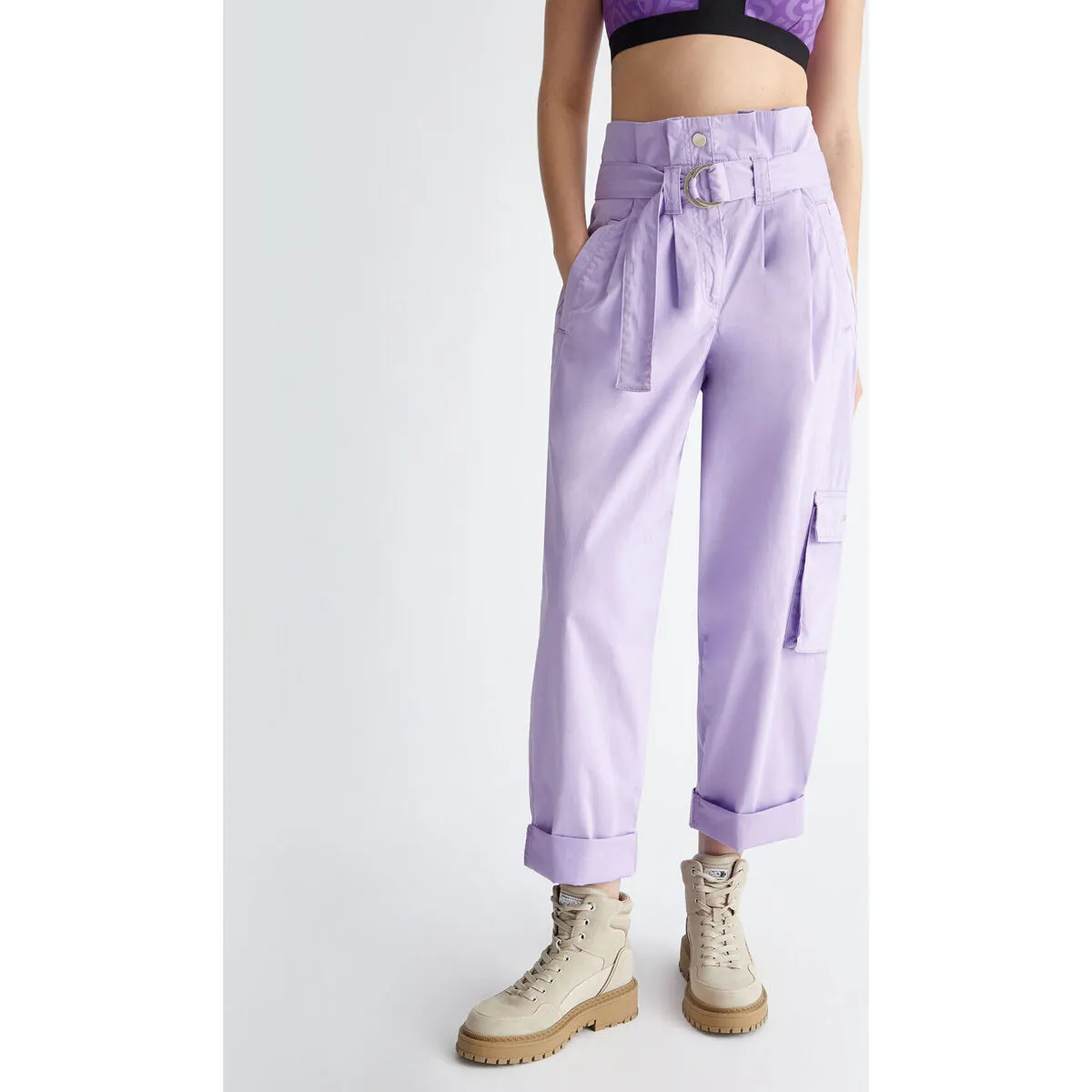 Pantalón cargo elástico