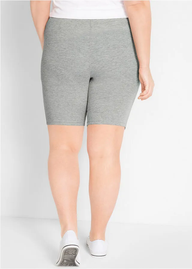 PANTALóN CICLISTA CON ELáSTICO (2 UNIDADES) GRIS CLARO MOTEADONEGRO