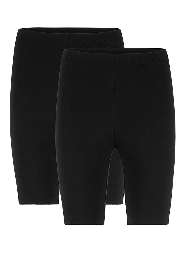 Pantalón ciclista con elástico (2 unidades) Negro