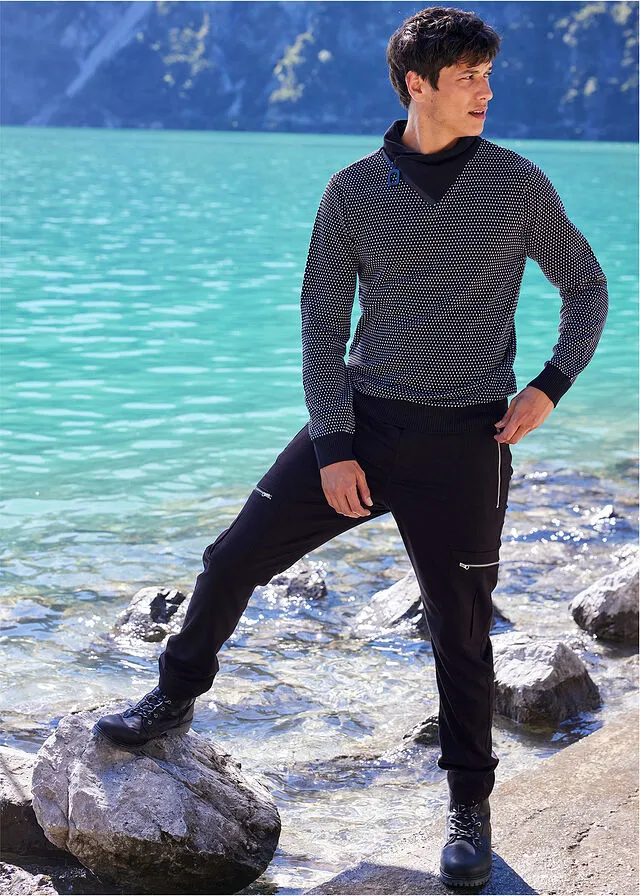 Pantalón con cinturilla elástica Negro