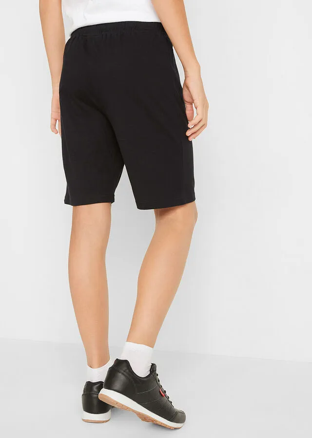 PANTALóN CORTO PARA NIñOS (2 UNIDADES) NEGROGRIS CLARO JASPEADO