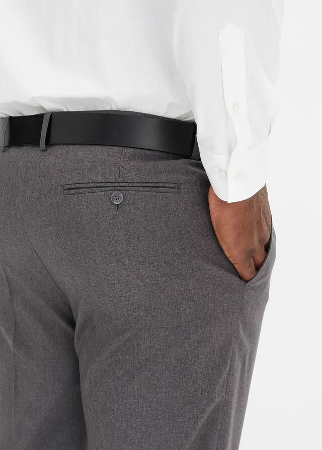 Pantalón de estilo ejecutivo con corte regular y recto Negro