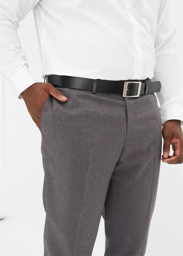 Pantalón de estilo ejecutivo con corte regular y recto Negro
