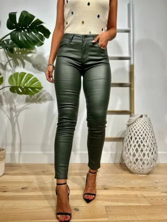 Pantalón Encerado KALIS OVERSIZE Verde