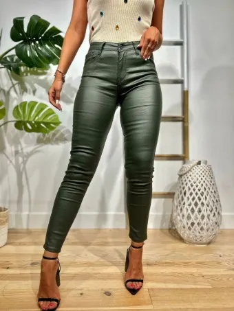 Pantalón Encerado KALIS OVERSIZE Verde
