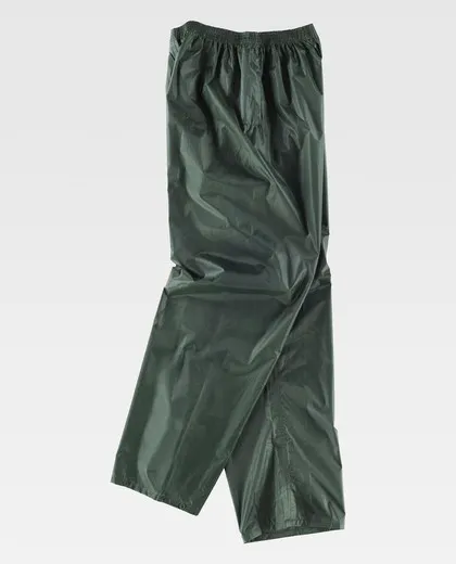 Pantalón impermeable con elástico Verde Oscuro
