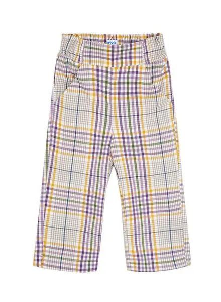 Pantalón Mayoral Cropped Cuadros Multi Para Niña