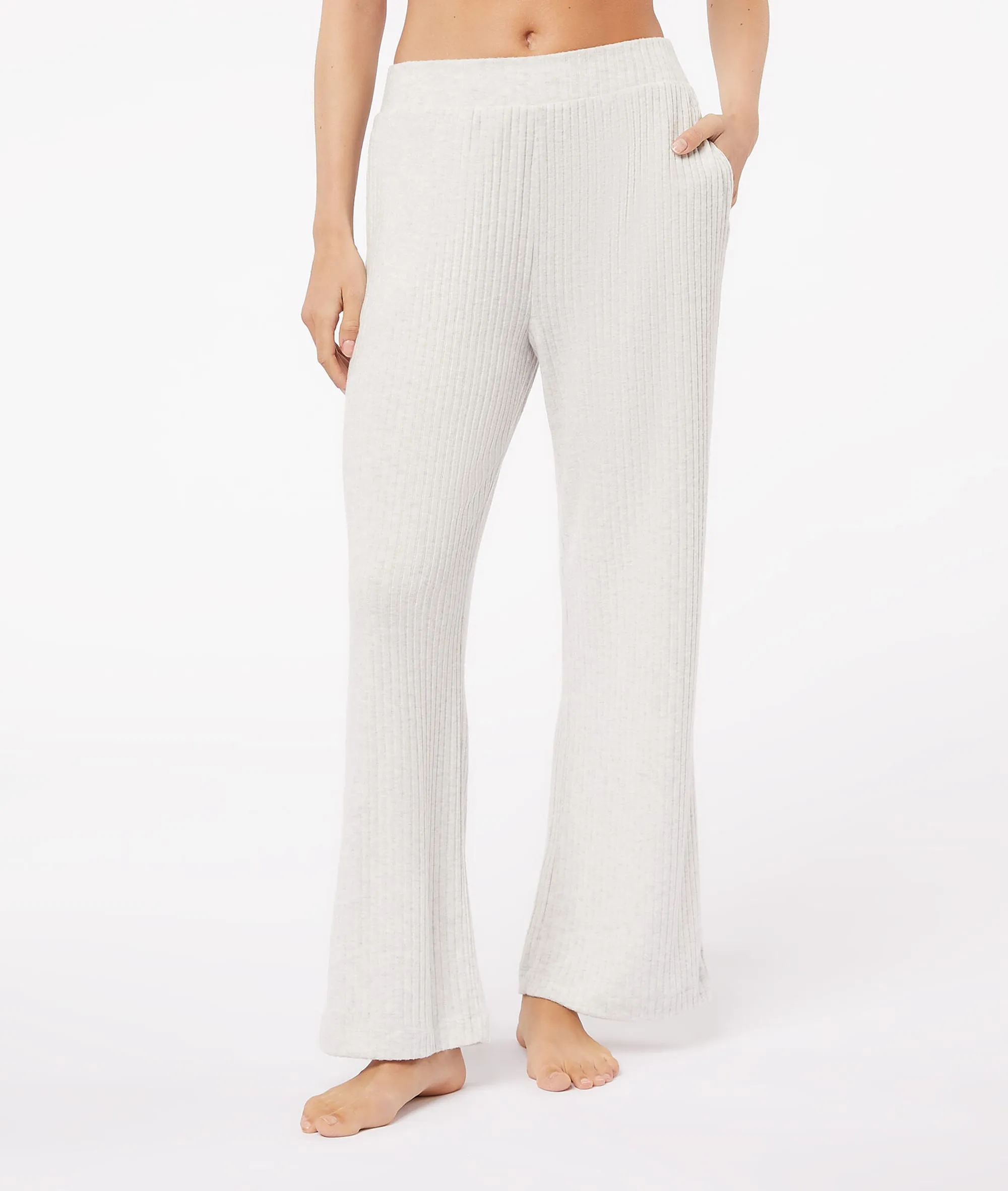 PANTALóN TEJIDO CANALé CALINOU GRIS  ETAM