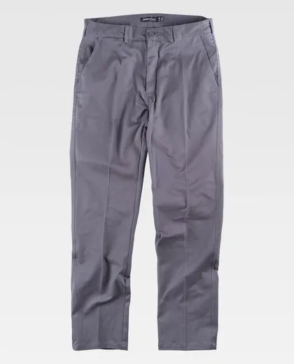 Pantalón tipo chino, tejido elástico Gris