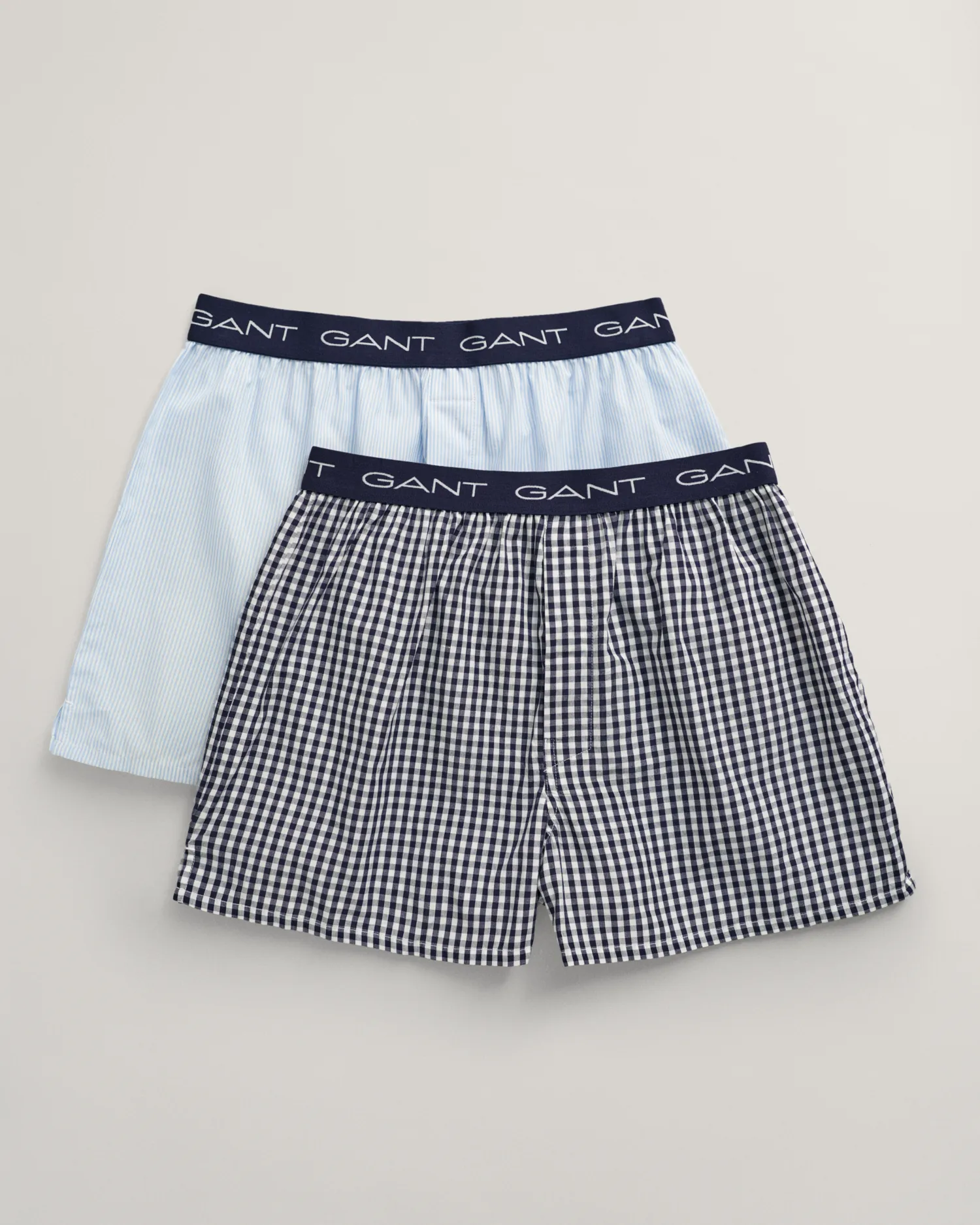 Paquete de dos calzoncillos a rayas y a cuadros Vichy