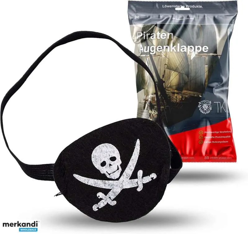 PARCHE DE OJO DE SOLAPA PIRATA NEGRO PARA NIñOS CON DISFRAZ DE PIRATA  CARNAVAL Y CARNAVAL