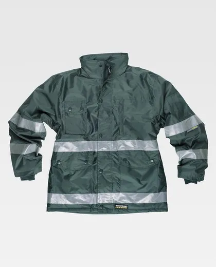 Parka tejido oxford acolchada Verde