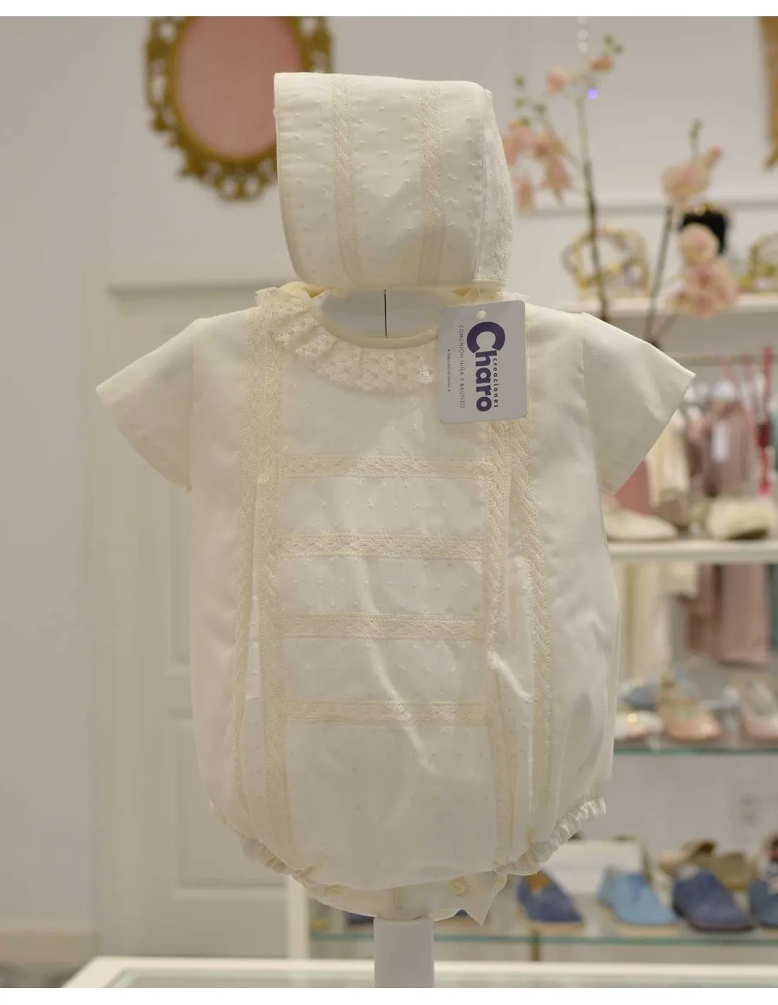 Pelele Bautizo de Batista en Plumeti Creaciones Charo