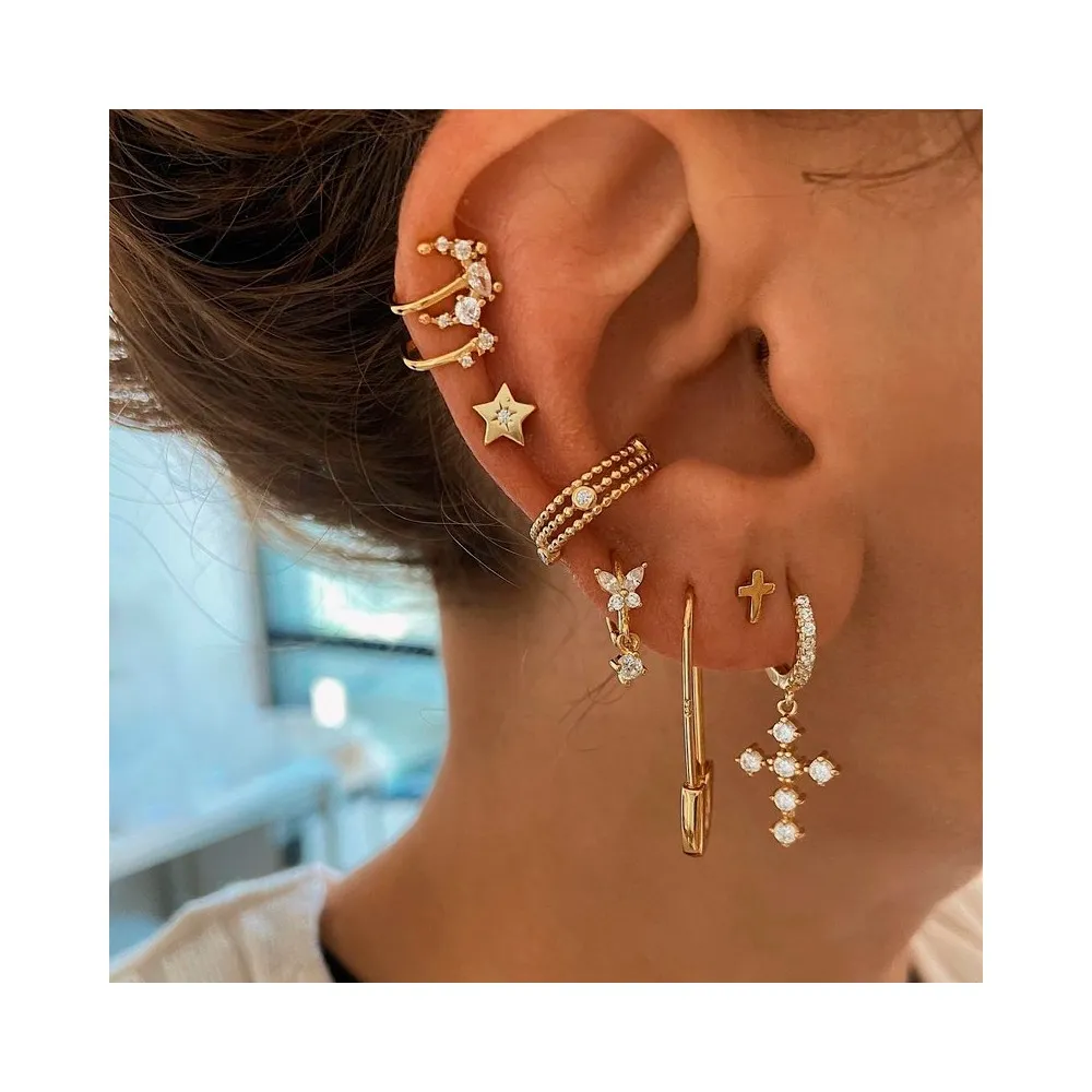 Pendiente Afra Star Oro
