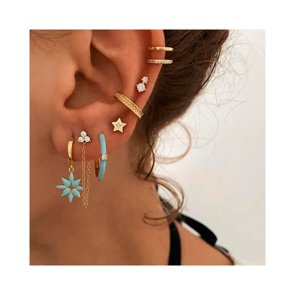 Pendiente Afra Star Oro