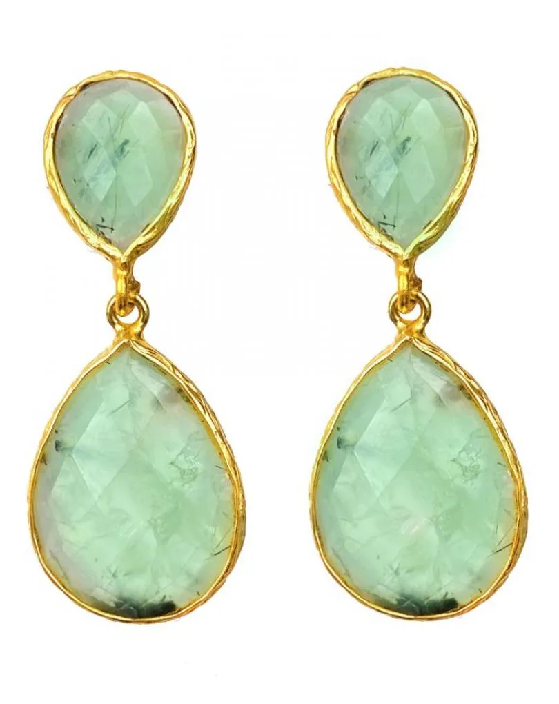 PENDIENTES DE PIEDRAS TONO NEUTRO PERFECTO PARA BODAS DE DIA