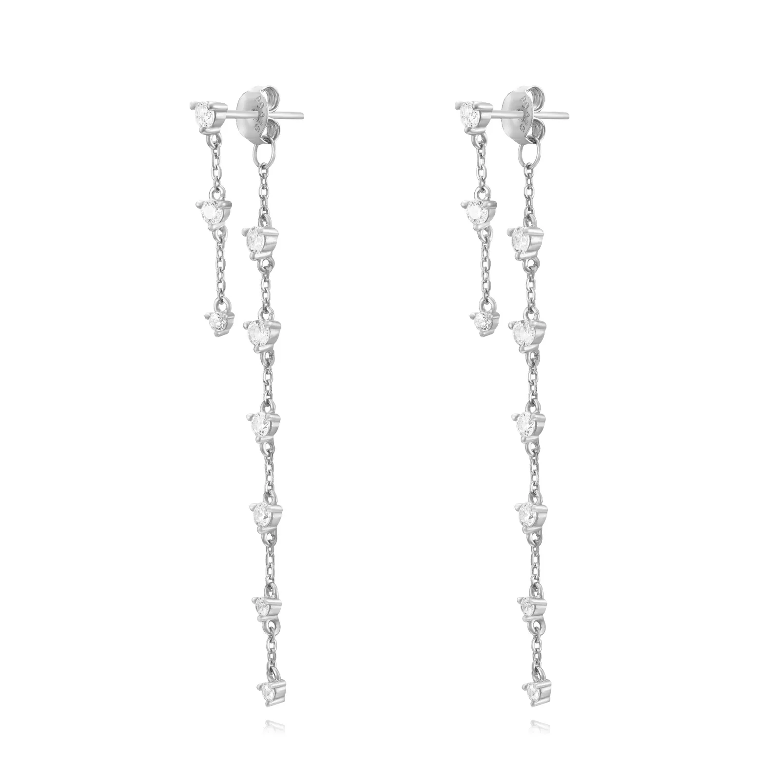 Pendientes Plata con Circonitas  Earjacket