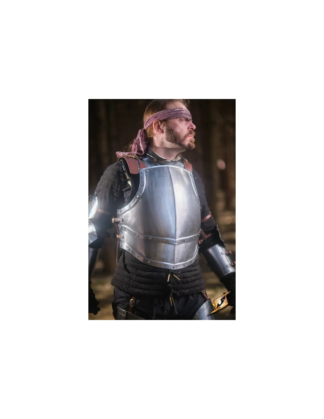 Peto en acero pulido serie Capitán, Epic Armoury