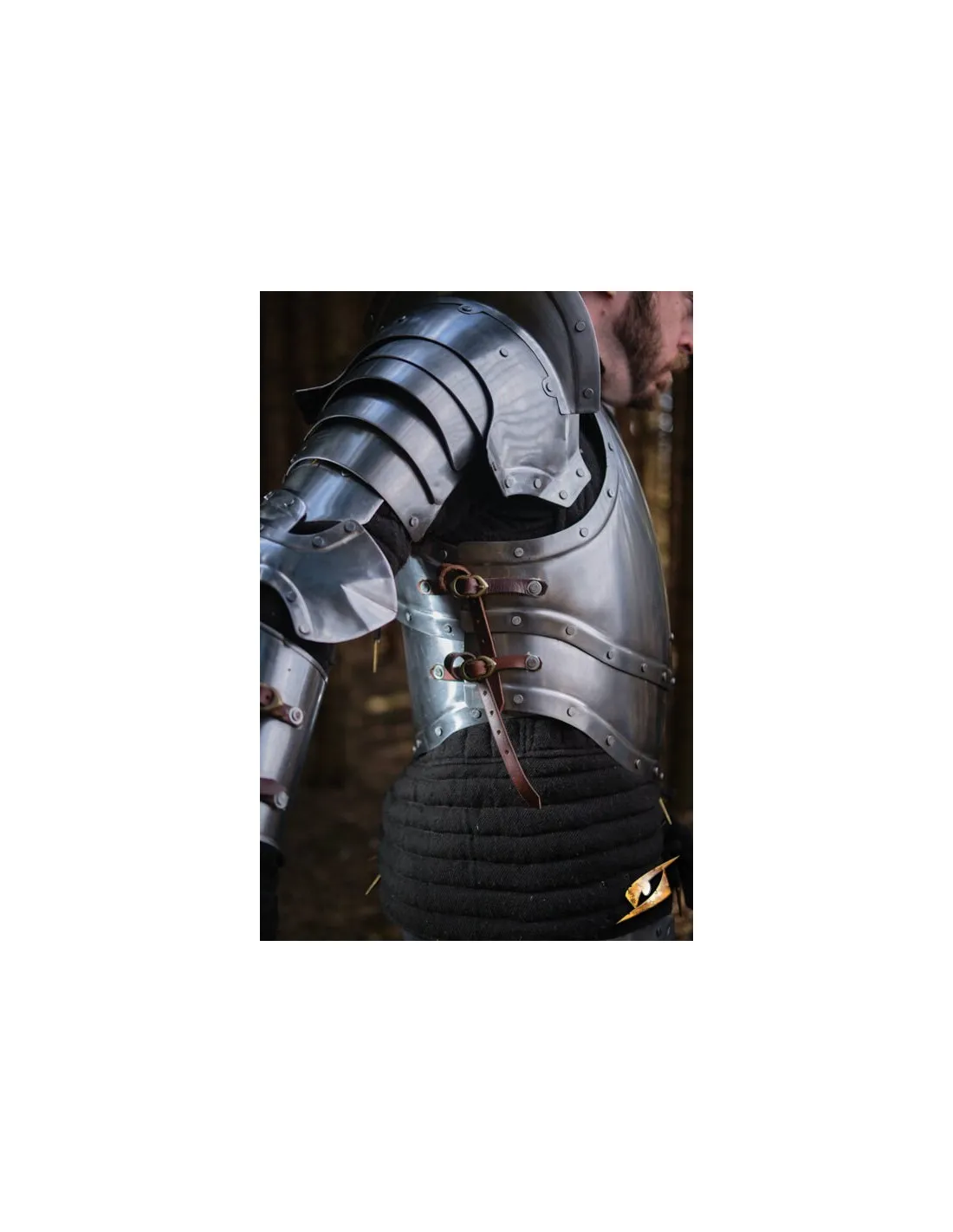 Peto en acero pulido serie Capitán, Epic Armoury
