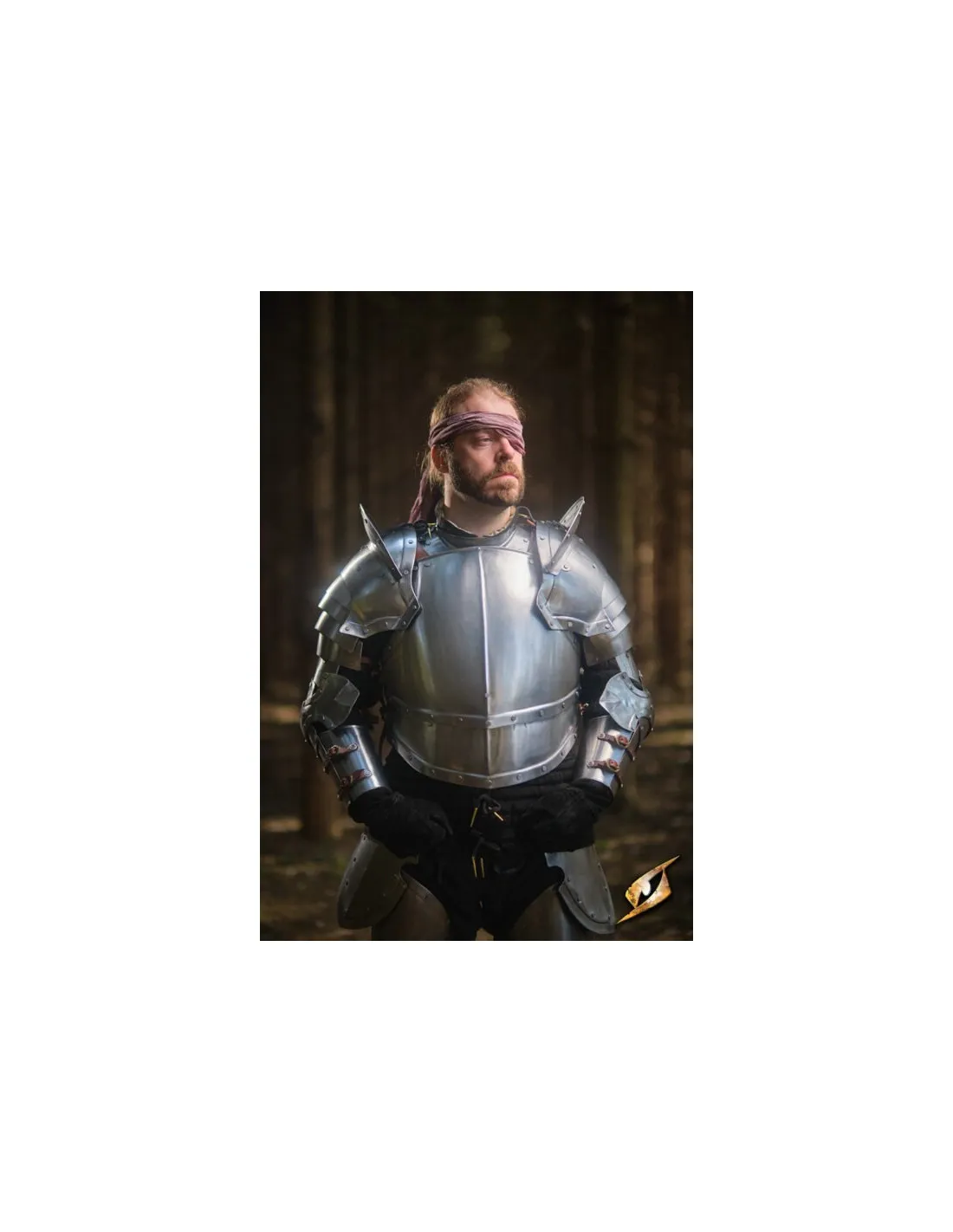Peto en acero pulido serie Capitán, Epic Armoury