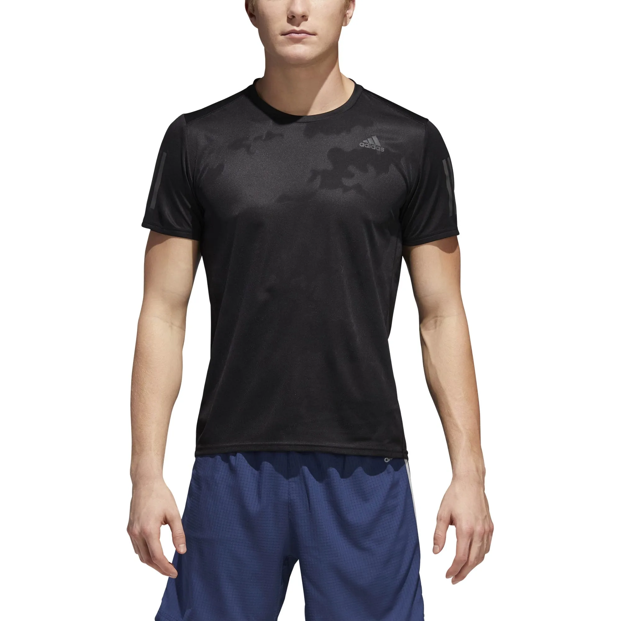 Polera Running Hombre Adidas Response Tee M Negra