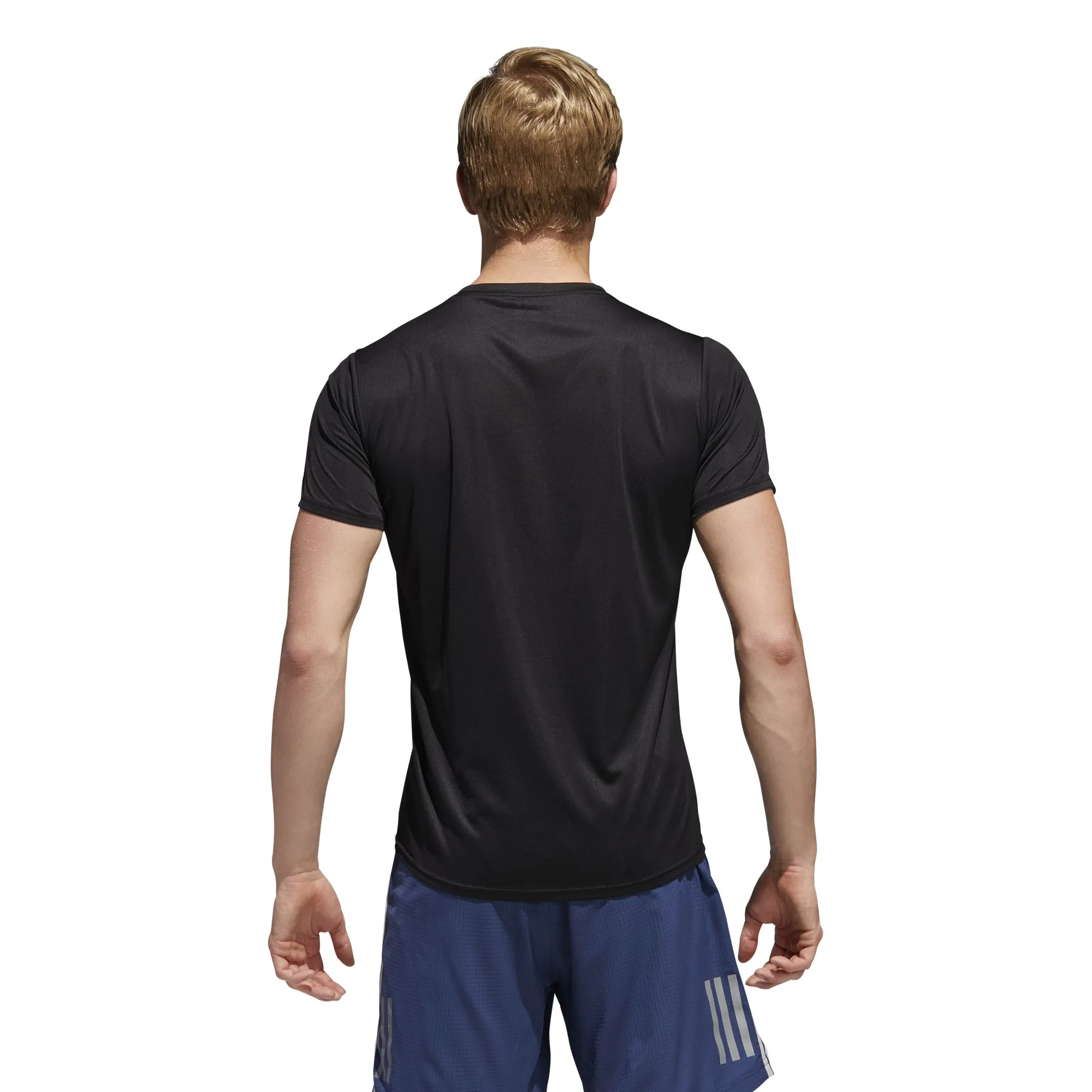 Polera Running Hombre Adidas Response Tee M Negra