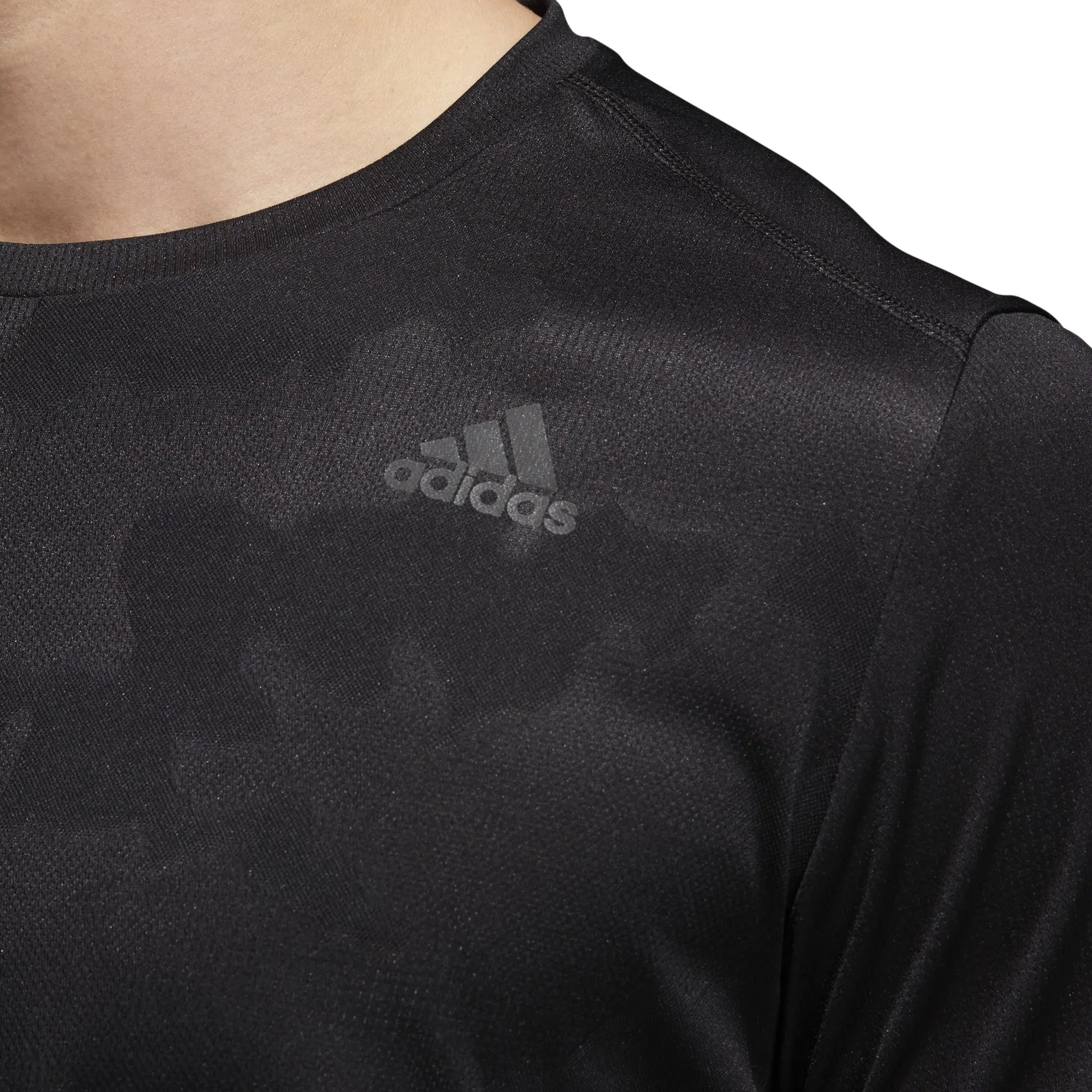 Polera Running Hombre Adidas Response Tee M Negra