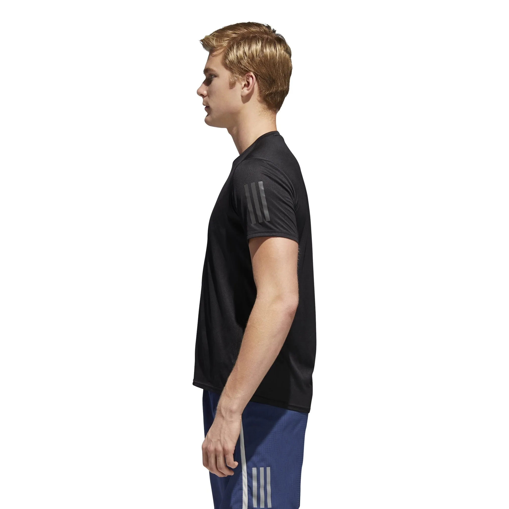 Polera Running Hombre Adidas Response Tee M Negra