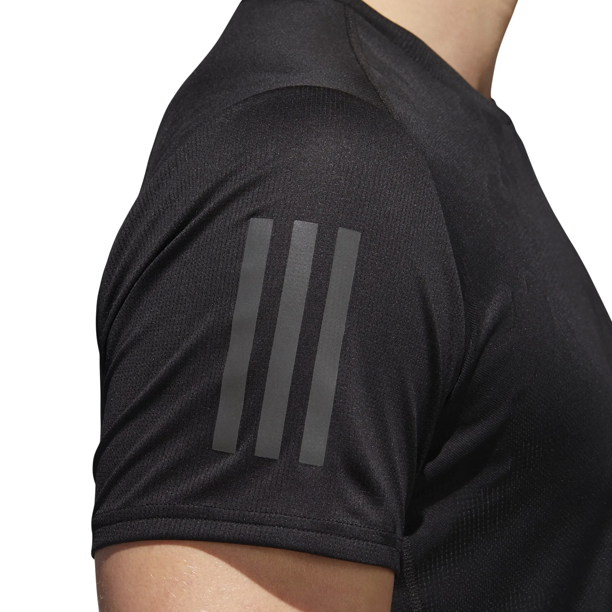 Polera Running Hombre Adidas Response Tee M Negra