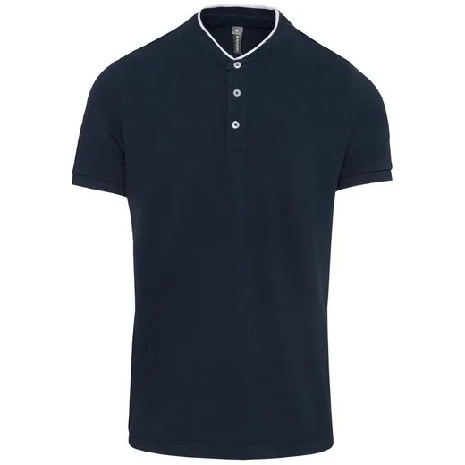 Polo con cuello mao de manga corta para hombre