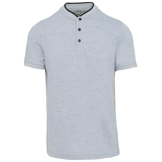 Polo con cuello mao de manga corta para hombre