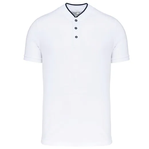 Polo con cuello mao de manga corta para hombre