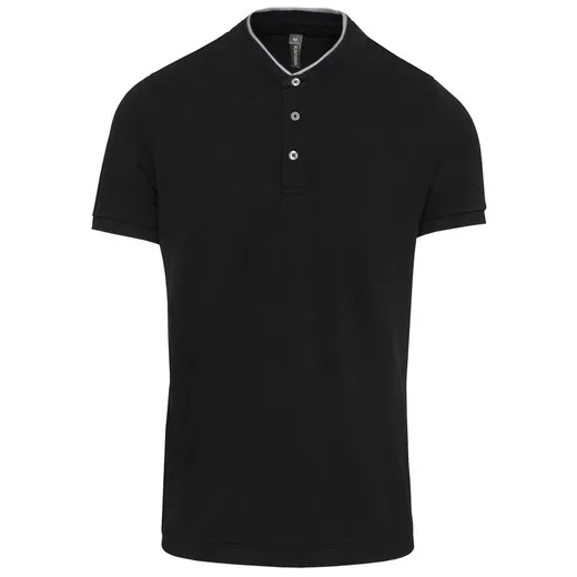 Polo con cuello mao de manga corta para hombre