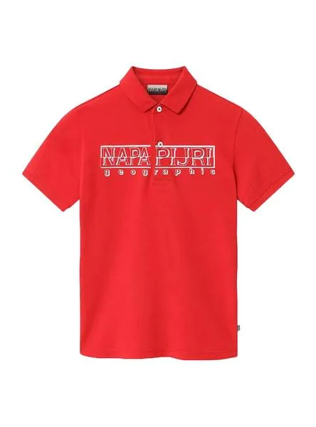 polo napapijri eoli rojo para niño